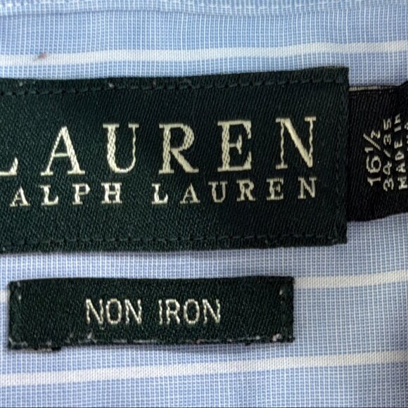 Ralph Lauren Black Label Long Sleeve Shirt Men's Non-Iron 16.5 X 34-35 - Cotton - Picture 2 of 16